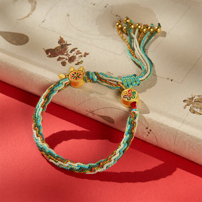 Buddha Stones Ethnic-style Five-Color Red String Protection Bracelet