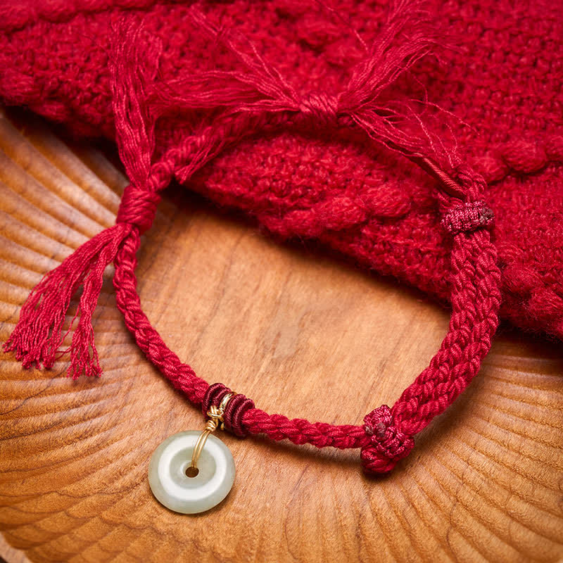 Buddha Stones Red String Peace Buckle Fortune Bracelet